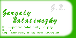 gergely malatinszky business card